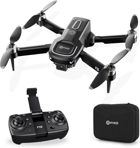 Contixo F21 Pro Drone with Dual Camera, 30 Min Flight Time With 2 Batteries, 4.3" Screen Remote, Obstacle Avoidance, Optical Flow Hover, 2.4GHz FPV, Altitude Hold, 3D Flip Drones For Adult Teenager in Kuwait