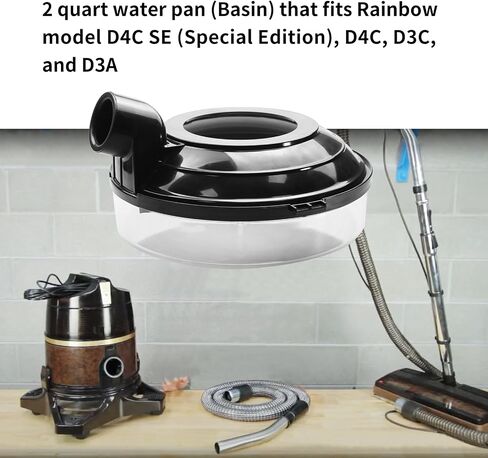 2 Quart Water Pan Basin Compatible with Rainbow Vacuum D4C SE,D4C, D3C, D3A | 2 Quart Water Pan Basin Replaces R2809 (D4), and R1556 (D3) Vacuum Cleaner Water Tank Tray, Vanshly in Kuwait