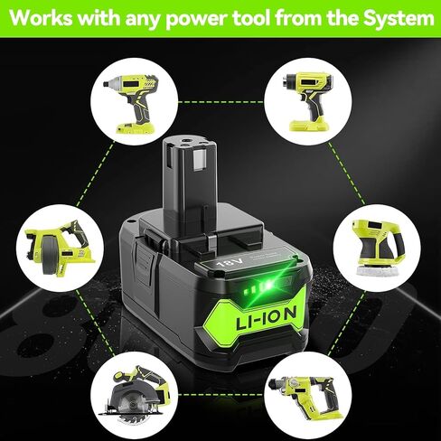 Totoplus Replacement for Ryobi 18v Battery 8.0Ah Lithium 2-Pack Batteries | Compatible with P108 P107 Ryobl 18V Cordless Power Tools, Extended Runtime & Superior Performance in Kuwait