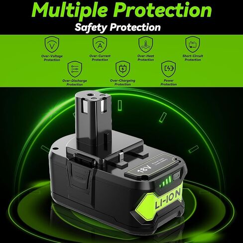 Totoplus Replacement for Ryobi 18v Battery 8.0Ah Lithium 2-Pack Batteries | Compatible with P108 P107 Ryobl 18V Cordless Power Tools, Extended Runtime & Superior Performance in Kuwait