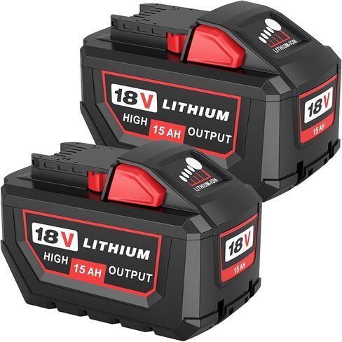 2Pack 12000mAh 48-11-1862 Batteries Replacement for Milwaukee 18V Battery | 12.0Ah High Output Compatible with Milwaukee 18 Volt Batteries 48-11-1880 48-11-1865 48-11-1862 48-11-1852 in Saudi Arabia