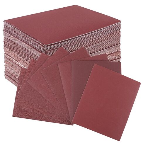 120 Pcs 1/4 Sheet Sandpaper, 4.5" x 5.5" Hook and Loop Palm Sander Sanding Paper, 15 pcs of Each Grit 60, 80, 120, 150, 180, 240, 400, 600 Sanding Sheets Assortment for Wood Metal in Kuwait