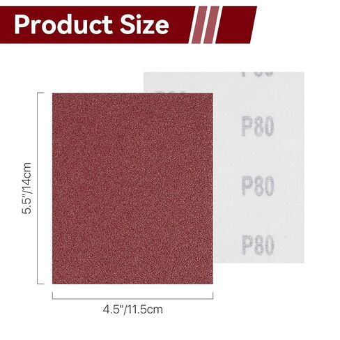 120 Pcs 1/4 Sheet Sandpaper, 4.5" x 5.5" Hook and Loop Palm Sander Sanding Paper, 15 pcs of Each Grit 60, 80, 120, 150, 180, 240, 400, 600 Sanding Sheets Assortment for Wood Metal in Kuwait