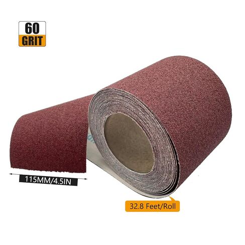 60 Grit Emery Cloth Roll, 4.5 Inch Wide 32.8 Ft Long (Equals 1/4 Sheet Sandpaper 71 Pcs) Abrasive Sandpaper Rolls for Metal Automotive Wood Furniture Sanding Paper Drum Palm Sander (60 Grit) in Kuwait