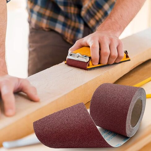 60 Grit Emery Cloth Roll, 4.5 Inch Wide 32.8 Ft Long (Equals 1/4 Sheet Sandpaper 71 Pcs) Abrasive Sandpaper Rolls for Metal Automotive Wood Furniture Sanding Paper Drum Palm Sander (60 Grit) in Kuwait