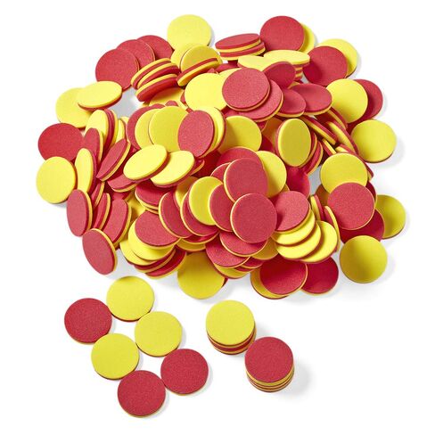 hand2mind Foam Two-Color Counters, Red and Yellow, Manipulatives, Chips, Math Bingo, 200 Count in Kuwait