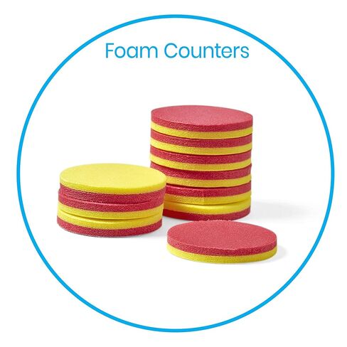 hand2mind Foam Two-Color Counters, Red and Yellow, Manipulatives, Chips, Math Bingo, 200 Count in Kuwait