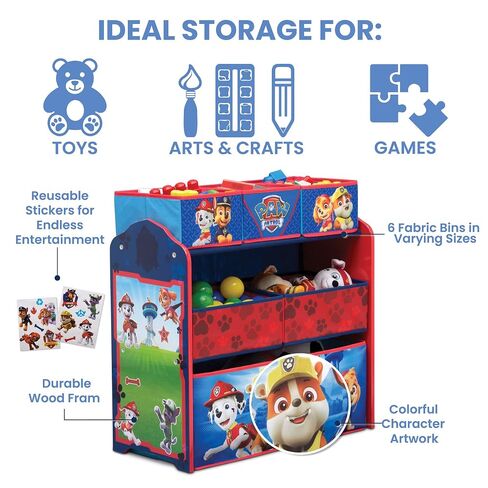 Delta Children Design & Store 6 Bin Toy Storage Organizer, Nick Jr. PAW Patrol in Kuwait