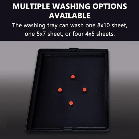 Darkroom Film Developing Tray, Electric Film Developing Photo Tray Set with Rocking Base, Fits 8x10, 5x7, 4x4x5 Photo Sheets, Even Tonin, Durable, for Hobbyists, Photographers in Kuwait