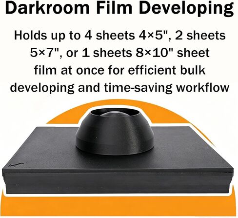 Darkroom Film Developing Tray, Automatic Rocking Film Developing, for 4×5,5×7,8×10 Inch Sheet Films, Camera Accessories Processing Equipment, for Photography Enthusiasts in Kuwait