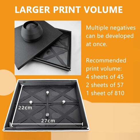 Electric Home Film Developing Kit, Darkroom Film Developing Tray with Automatic Rocking Base and Film Fixing Clip, Fits 45/57/810 Pages, for Photography Enthusiasts, Photographer in Kuwait