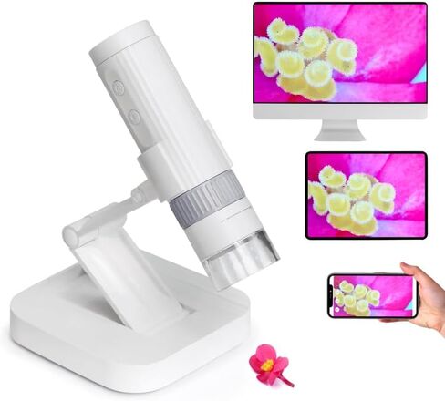 M2C Wireless Digital Microscope 50X-1000X, Handheld Portable | 1080P HD USB Coin Microscope Compatible with iPhone, Android, iPad & PC, Perfect for Coin Collection & Science in Kuwait