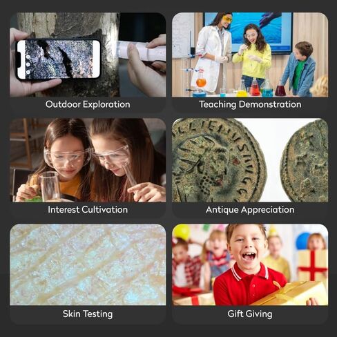 M2C Wireless Digital Microscope 50X-1000X, Handheld Portable | 1080P HD USB Coin Microscope Compatible with iPhone, Android, iPad & PC, Perfect for Coin Collection & Science in Kuwait
