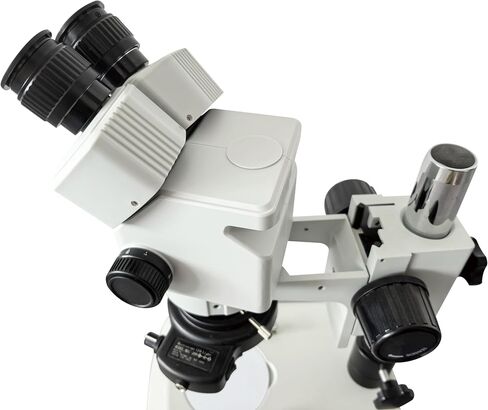 Stereo Microscope,Binocular Microscope，with 56-Bulb LED Ring Light,6X-45X Magnification,WF10X Eyepieces,0.6X-4.5X Zoom Objective in Kuwait
