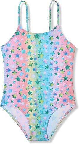 Zando Girls Bathing Suit Sizes 2-10, Adjustable-Strap One-Piece | Soft Stretch Fabric, Adjustable Straps, Full Lining, Non-See-Through Coverage, Stay-Put Fit, Quick-Dry for Beach Trips in Kuwait
