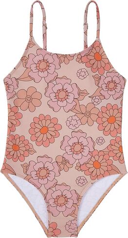 Zando Girls Bathing Suit Sizes 2-10, Adjustable-Strap One-Piece | Soft Stretch Fabric, Adjustable Straps, Full Lining, Non-See-Through Coverage, Stay-Put Fit, Quick-Dry for Beach Trips in Kuwait