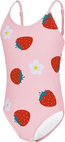 Zando Girls Bathing Suit Sizes 2-10, Adjustable-Strap One-Piece | Soft Stretch Fabric, Adjustable Straps, Full Lining, Non-See-Through Coverage, Stay-Put Fit, Quick-Dry for Beach Trips in Kuwait