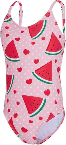 Zando Girls Bathing Suit Sizes 2-10, Adjustable-Strap One-Piece | Soft Stretch Fabric, Adjustable Straps, Full Lining, Non-See-Through Coverage, Stay-Put Fit, Quick-Dry for Beach Trips in Kuwait