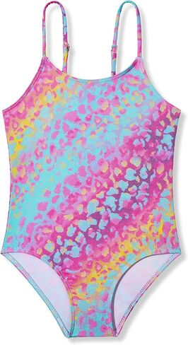 Zando Girls Bathing Suit Sizes 2-10, Adjustable-Strap One-Piece | Soft Stretch Fabric, Adjustable Straps, Full Lining, Non-See-Through Coverage, Stay-Put Fit, Quick-Dry for Beach Trips in Kuwait