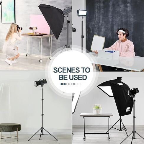 EMART 7 Ft Light Stand for Photography, Speedlight, Flash, Softbox, Strobe | Portable Photo Video Lighting Tripod with Carry Case for Camera, Selfie, Photographic Portrait -1 Pack in Kuwait