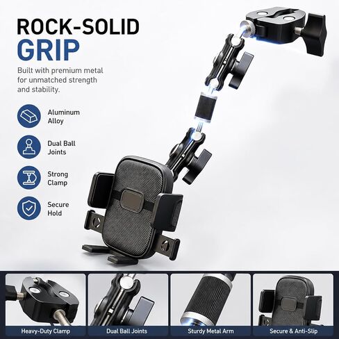 Truck Phone Mount for Mitsubishi Fuso FG7 2000–2025, | 360°Adjustable Arm Phone Mount for Truck Handlebar,Adjustable Arm Phone Mount for Truck Handlebar for Truck, Pickup, SUV in Kuwait