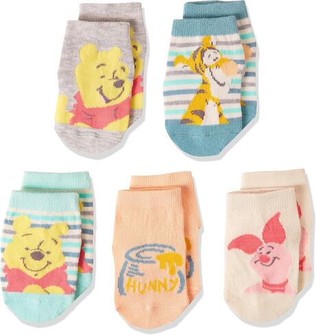 Winnie the Pooh unisex-baby Disney 5 Pack Shorty Socks in Kuwait