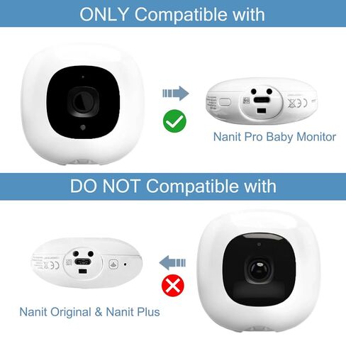 Travel Flex Stand for Nanit Pro Baby Monitor (Support Wall Mount) | With 10FT Charging Cable Adapter,Prevent Falling Off-Temp&Hum Tracking-Adjustable Angle,Portable Camera Stand for Travel Crib in Kuwait