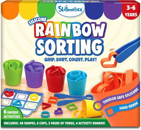 Skillmatics Silicone Rainbow Sorting Game – Learning & Educational Toy | Sorting, Counting & Sequencing Skills, Gift for Toddlers & Preschoolers, Boys and Girls Ages 3, 4, 5, 6 in Kuwait