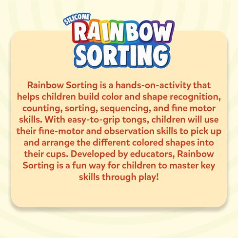 Skillmatics Silicone Rainbow Sorting Game – Learning & Educational Toy | Sorting, Counting & Sequencing Skills, Gift for Toddlers & Preschoolers, Boys and Girls Ages 3, 4, 5, 6 in Kuwait