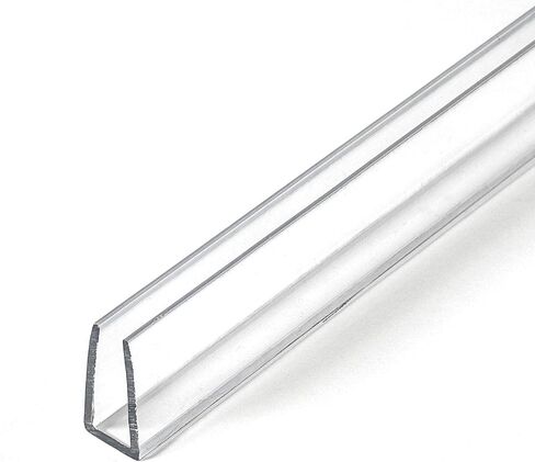 Outwater Plastics P2743 1/4'' Clear Butyrate U-Channel Clear Plastic U-Channel/C-Channel 46 Inch Lengths (Pack of 2) in Kuwait