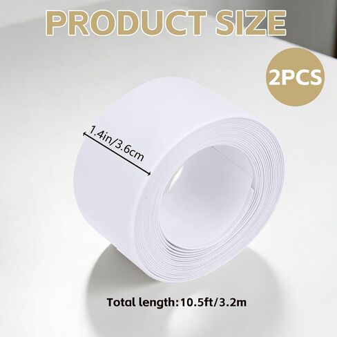 2 Rolls Window Sill Protector Strip,Corner Protector Baby,21ft x 1.5" Self Adhesive Edge Protector Strip for Glass Table/Desk/Window Sill/Cabinet Door,Sharp Edge Wrap Cover Tape in Kuwait