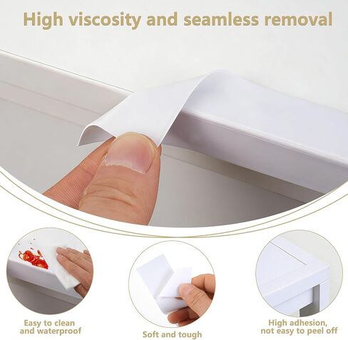 2 Rolls Window Sill Protector Strip,Corner Protector Baby,21ft x 1.5" Self Adhesive Edge Protector Strip for Glass Table/Desk/Window Sill/Cabinet Door,Sharp Edge Wrap Cover Tape in Kuwait