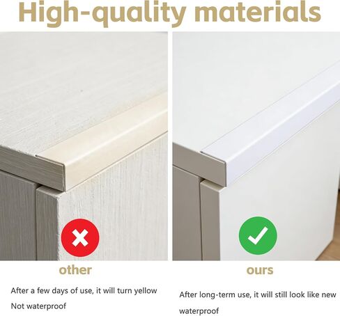 2 Rolls Window Sill Protector Strip,Corner Protector Baby,21ft x 1.5" Self Adhesive Edge Protector Strip for Glass Table/Desk/Window Sill/Cabinet Door,Sharp Edge Wrap Cover Tape in Kuwait