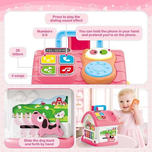 Montessori Toys for Baby Girl, Birthday Xmas Gifts for 1 Year Old Girl | Musical Learning House with Lights & Sounds, Musical Toys for Toddler Girls 18 Months Up, Ideal First 1St Birthday Gifts in Kuwait
