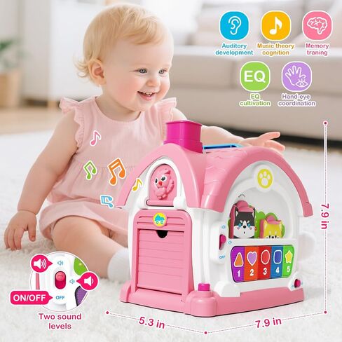 Montessori Toys for Baby Girl, Birthday Xmas Gifts for 1 Year Old Girl | Musical Learning House with Lights & Sounds, Musical Toys for Toddler Girls 18 Months Up, Ideal First 1St Birthday Gifts in Kuwait