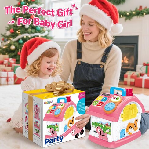 Montessori Toys for Baby Girl, Birthday Xmas Gifts for 1 Year Old Girl | Musical Learning House with Lights & Sounds, Musical Toys for Toddler Girls 18 Months Up, Ideal First 1St Birthday Gifts in Kuwait