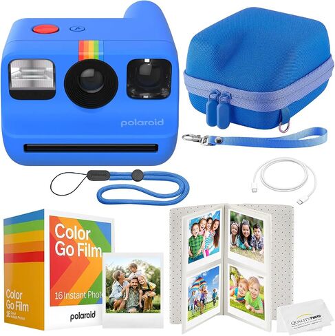 Polaroid Go Instant Camera Bundle - Film, Case, Album & Quality Photo Cloth (Purple) in Kuwait