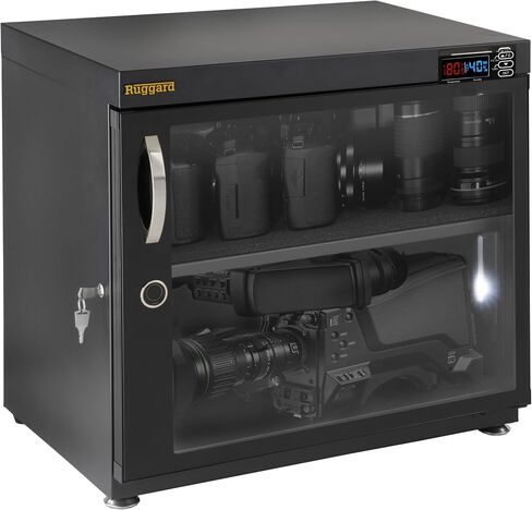 Ruggard EDC-FP80L Electronic Dry Cabinet with Fingerprint Lock (Black, 80L) in Kuwait