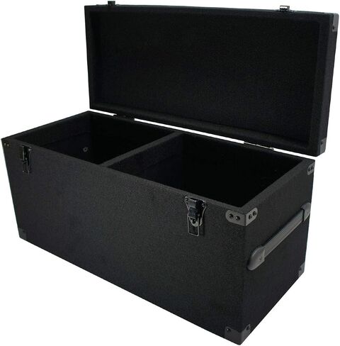 180 LP Vinyl Record Storage Case Carpeted DJ Box with Removable Lid ASC | Protects large album collections, sturdy build, great for mobile setups and archiving in Kuwait