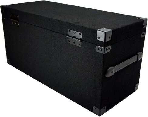 180 LP Vinyl Record Storage Case Carpeted DJ Box with Removable Lid ASC | Protects large album collections, sturdy build, great for mobile setups and archiving in Kuwait