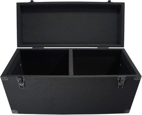 180 LP Vinyl Record Storage Case Carpeted DJ Box with Removable Lid ASC | Protects large album collections, sturdy build, great for mobile setups and archiving in Kuwait