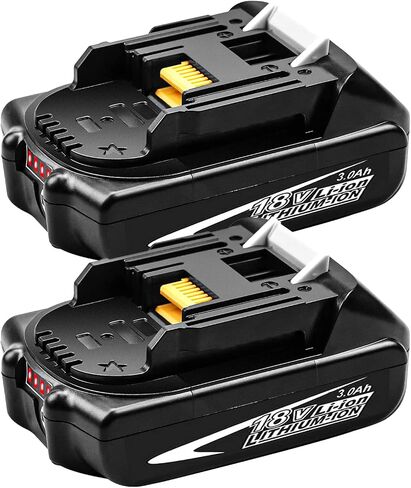 BL1860B 3000mAh Replacement for Makita 18V Battery(Multi-2PC) | Compatible with Makita 18 Volt Battery Drill,Impact Driver,Vacuum,Blower,Saw,Pruning Saw in Saudi Arabia