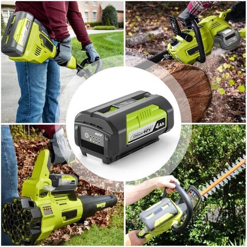 4.0Ah Battery and Charger,Replacement for Ryobi 40V Battery and Charger | Fast Charging 40V 4.0Ah Battery and Charger Kit,Replacement for Ryobi 40V Batteries Compatible with Ryobi 40Volt Power Tools in Kuwait