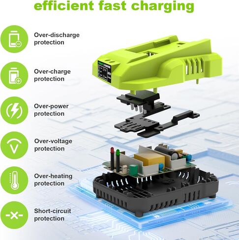 4.0Ah Battery and Charger,Replacement for Ryobi 40V Battery and Charger | Fast Charging 40V 4.0Ah Battery and Charger Kit,Replacement for Ryobi 40V Batteries Compatible with Ryobi 40Volt Power Tools in Kuwait