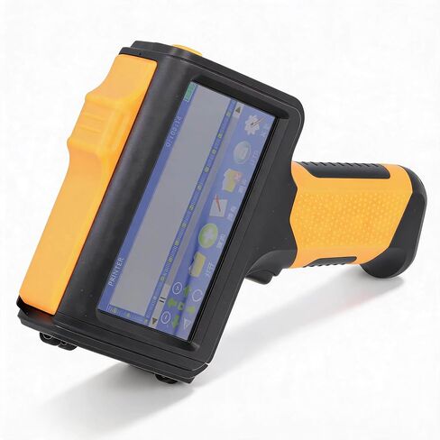 12.7mm Handheld Inkjet Printer with 4.3in LED Touchscreen 600dpi Portable Inkjet Coding Machine for Barcodes QR Codes Text Symbols in Saudi Arabia