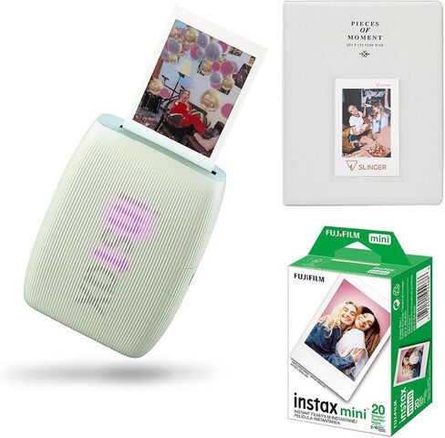 Fujifilm Instax Mini Link 3 Wireless Smartphone Printer, White, Bundle with 20 Exposures Instant Daylight Film and Photo Album in Kuwait