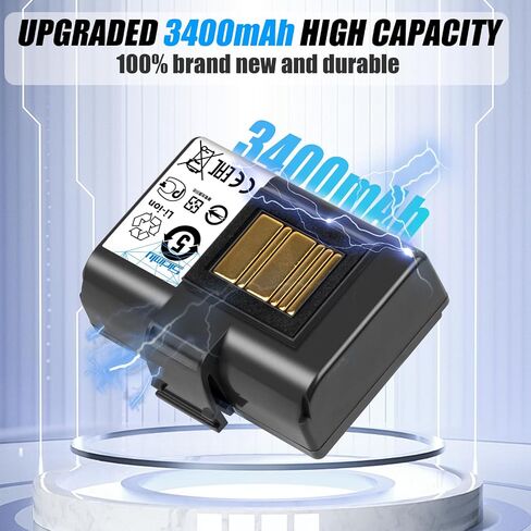 Sicimly 10Pack 3400mAh Replacement Batteries for Zebra Printer ZQ520 ZQ620 ZQ521 QLN320 QLN220 QLn220HC ZR628 ZR638 ZR658 ZR668 ZQ610 ZQ500 ZQ510 QLn320HC 25.16Wh. in Kuwait