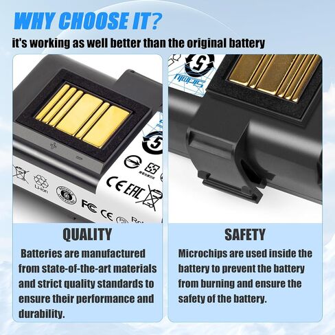 Sicimly 10Pack 3400mAh Replacement Batteries for Zebra Printer ZQ520 ZQ620 ZQ521 QLN320 QLN220 QLn220HC ZR628 ZR638 ZR658 ZR668 ZQ610 ZQ500 ZQ510 QLn320HC 25.16Wh. in Kuwait