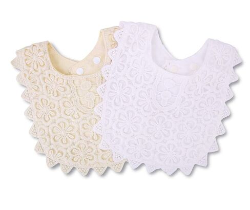 Baby Bib For Girls,Soft Lace Baby Drool Bib 0-12 months 2 Pack in Kuwait