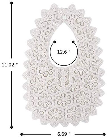Baby Bib For Girls,Soft Lace Baby Drool Bib 0-12 months 2 Pack in Kuwait